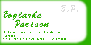 boglarka parison business card